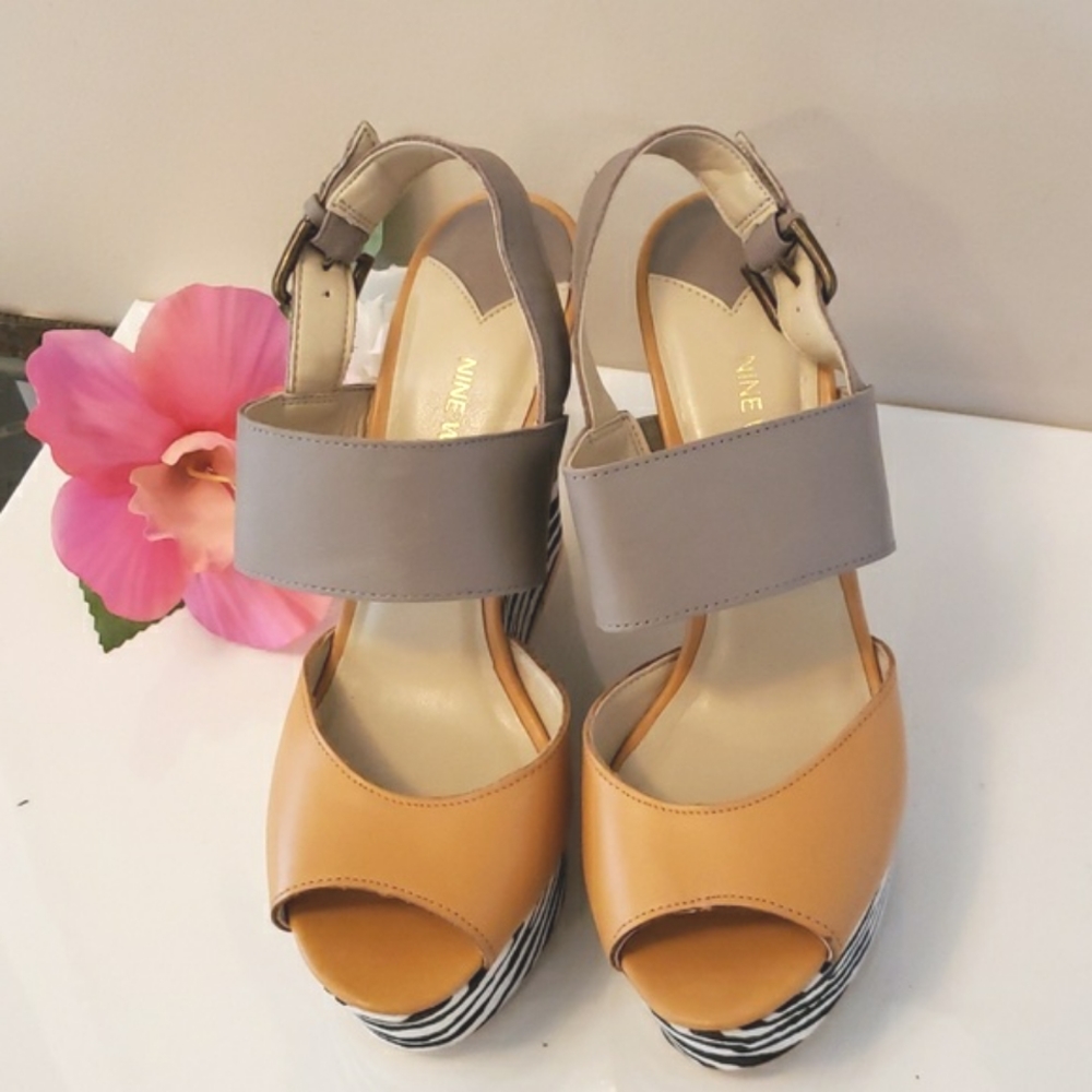 Nine West Platform Wedge Sandals Unstopable 8.5 NWOT - Picture 4 of 13